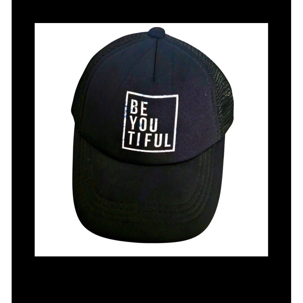 Tiny Trucker Co Black Be You Tiful Mesh Snapback Hat NWT